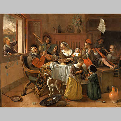 The Merry Family, Jan Havicksz. Steen, 1668