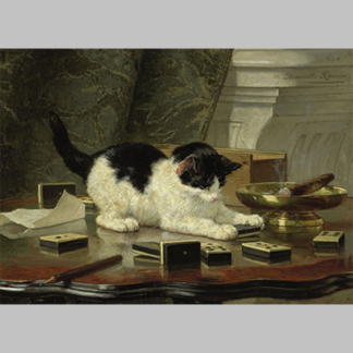 The-cat-at-play,-Henriëtte-Ronner,-c.-1860---c