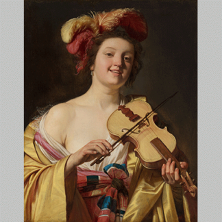 The Violin Player by Gerard van Honthorst