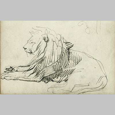 Theodore Gericault - Seated-lion