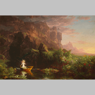 Thomas Cole The Voyage of Life Childhood