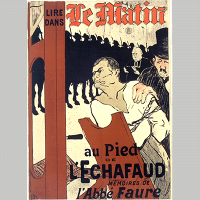 Toulouse Lautrec Affiche TL pour Le Matin Au pied de léchafaud 1
