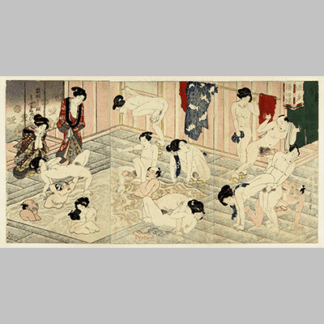 Utagawa Kunisada Badhuis in Hakone