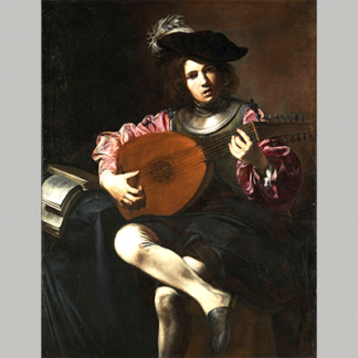 Valentin de Boulogne - Lute Player