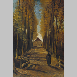 Van Gogh Avenue of poplars in autumn 1
