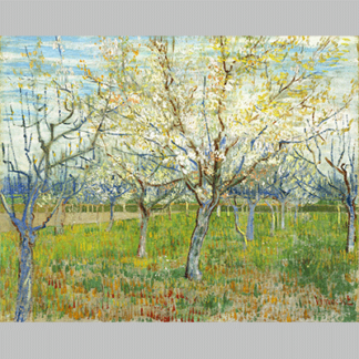 Van Gogh Orchard with Blossoming Apricot Trees 1888