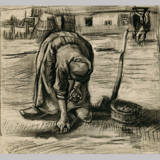 Van Gogh Peasant Woman Planting Potatoes