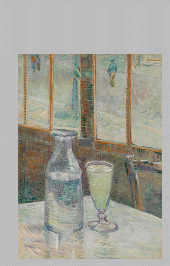 Van Gogh Still Life with Glass of Absinthe and a Carafe d