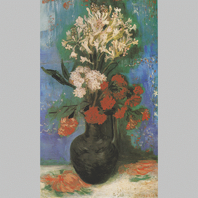 Van Gogh Vase mit Nelken und anderen Blumen