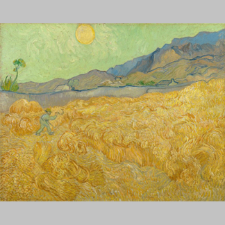 Van Gogh Wheatfield with a reaper