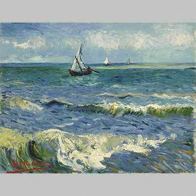 Van Gogh Zeegezicht bij Les Saintes Maries de la Mer