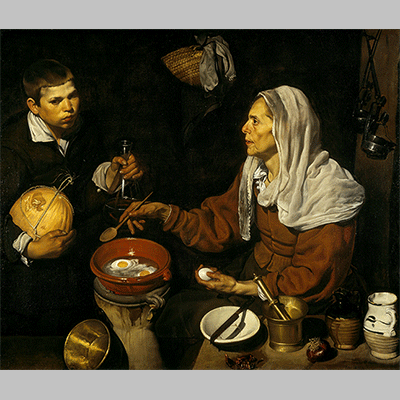 Velazquez Diego Vieja friendo huevos