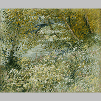 Vincent van Gogh River Bank in Springtime icon