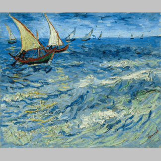 Vincent van Gogh Seascape at Saintes Maries (1888)