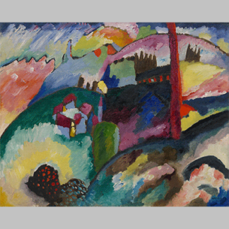 Wassily Kandinsky - Landscape with Factory Chimney (1910)