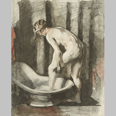 Willem Witsen Naked Woman Stepping into a Bath