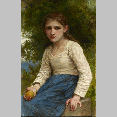 William Bouguereau Girl with an Apple 1905