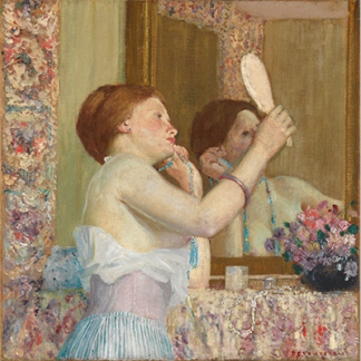 Woman with a Mirror, Frieseke