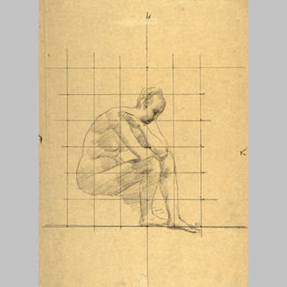 de Chavannes Seated Figure Study for A Vision of Antiquity