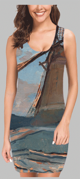 mondrian windmill vest dress