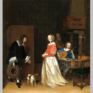 Gerard ter Borch the Younger - The Suitor's Visit (c1658)