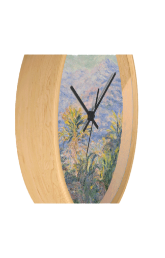 wood frame wall clock side